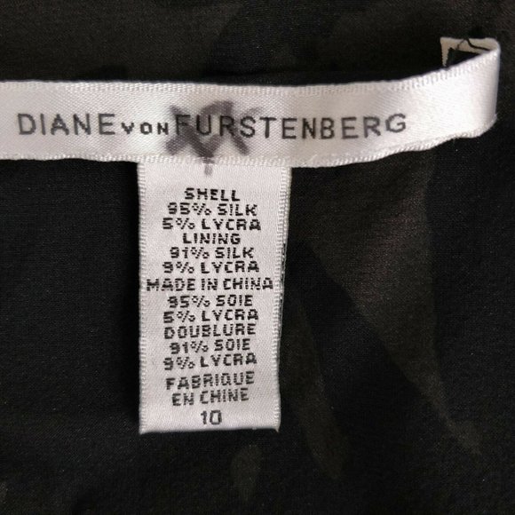 Diane Von Furstenberg Size 10 Silk Sleeveless Lined Floral Print Shift Dress - Picture 6 of 9